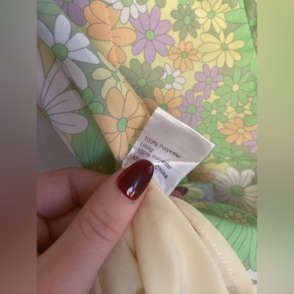 Princess Polly colorful floral mini strapless dress Size 6 NEW - Picture 10 of 10